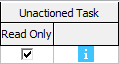 Unactioned task (Read Only selected)