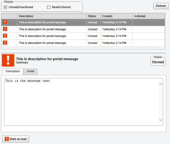 Action Centre (Community Portal)