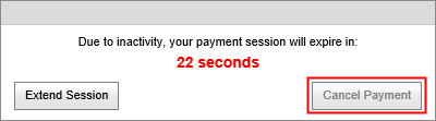 Cancel Payment button example (portal)