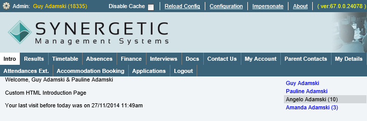 Community Portal (admin login)