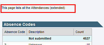 Community Portal - Attendances Ext tab (top)