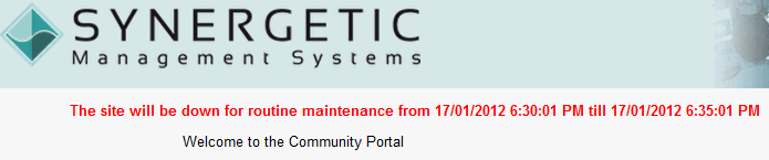 Community Portal - Login page (ShowOfflineDates highlight)