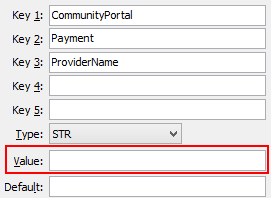 Community Portal - ProviderName configuration setting