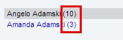 Community Portal side menu (year level bracket highlighed)