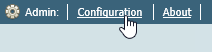 Configuration (Admin panel, cut-down)
