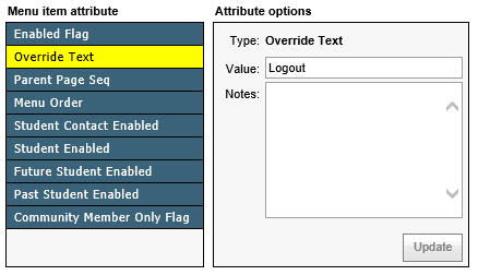 Configuration- OverrrideText attribute (Community Portal)