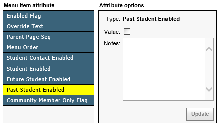 Configuration - PastStudentEnabled attribute (Community Portal)