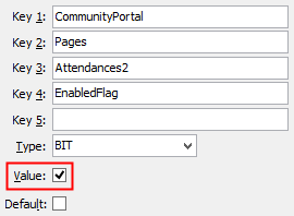 Configuration File Maintenance - AbsencesExtendedEnabledFlag setting (value cutdown, portal)
