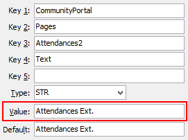 Configuration File Maintenance - AbsencesExtendedTextsetting (value cutdown, portal)