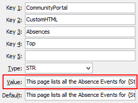 Configuration File Maintenance - AbsencesTop setting (value cutdown, portal)