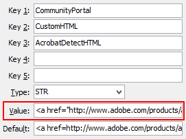 Configuration File Maintenance - AcrobatDetect setting (value cutdown, portal)