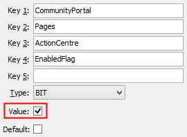 Configuration File Maintenance - ActionCentreEnabledFlag (portal) configuration setting