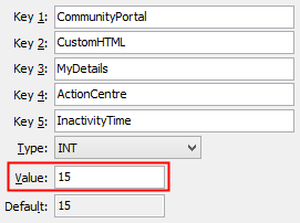 Configuration File Maintenance - ActionCentreInactivityTime configuration setting