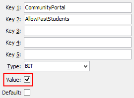 Configuration File Maintenance - AllowPastStudents configuration setting
