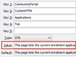 Configuration File Maintenance - ApplicationsTop configuration setting