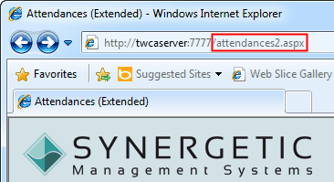 Configuration File Maintenance - Attendances2URL setting (URL highlight, portal)