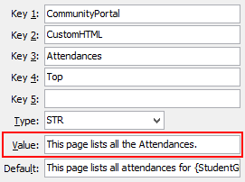 Configuration File Maintenance - AttendancesTop setting (value cutdown, portal)