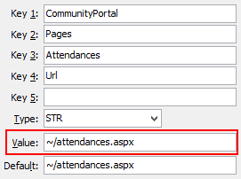 Configuration File Maintenance - AttendancesURL setting (value cutdown, portal)