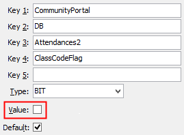 Configuration File Maintenance - ClassCodeFlag