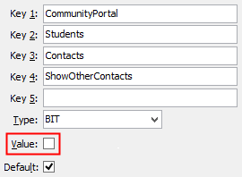 Configuration File Maintenance - ContactsShowOtherContacts setting (value cutdown, portal)
