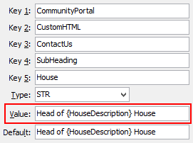 Configuration File Maintenance - ContactUsSubHeadingHouse setting (value cutdown, portal)