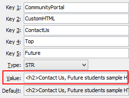 Configuration File Maintenance - ContactUsTopFuture