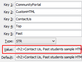 Configuration File Maintenance - ContactUsTop setting (value cutdown, portal)