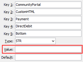 Configuration File Maintenance - DirectDebit,Botton configuration setting