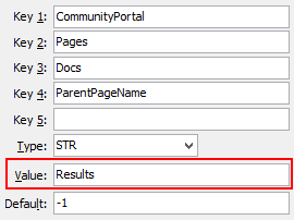 Configuration File Maintenance - Docs,ParentPageName configuration setting