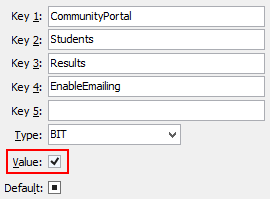 Configuration File Maintenance - EnableEmailing setting (value cutdown, portal)