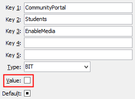 Configuration File Maintenance - EnableMedia setting (value cutdown, portal)
