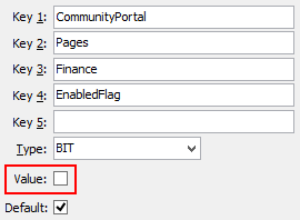 Configuration File Maintenance - FinanceEnabledFlag setting (value cutdown, portal)