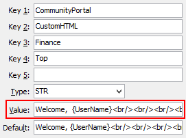 Configuration File Maintenance - FinanceTop setting (value cutdown, portal)