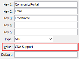 Configuration File Maintenance - FromName setting (value cutdown, portal)