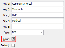 Configuration File Maintenance - Hide,Medical configuration setting