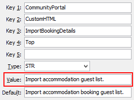 Configuration File Maintenance - ImportObject,Top configuration setting