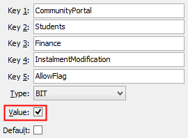 Configuration File Maintenance - InstalmentModificationAllowFlag