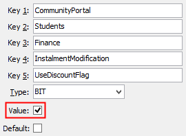 Configuration File Maintenance - InstalmentModificationUseDiscountFlag