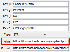 Configuration File Maintenance - Live,CRNFingerprintURL