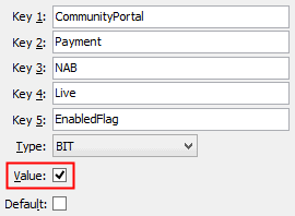Configuration File Maintenance - Live,EnabledFlag configuration setting