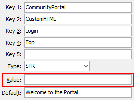 Configuration File Maintenance - LoginTop setting (value cutdown, portal)