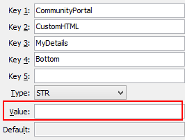 Configuration File Maintenance - MyDetailsBottom