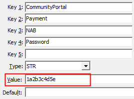 Configuration File Maintenance - NAB,Password