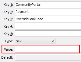 Configuration File Maintenance - OverrideBankCode