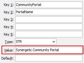 Configuration File Maintenance - PortalName setting (value cutdown, portal)