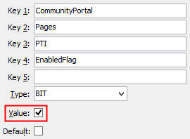 Configuration File Maintenance - PTIEnabledFlag setting (value cutdown, portal)