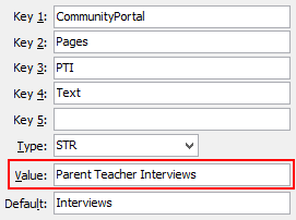 Configuration File Maintenance - PTIText setting (value cutdown, portal)