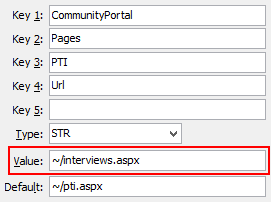 Configuration File Maintenance - PTIURLsetting (value cutdown, portal)