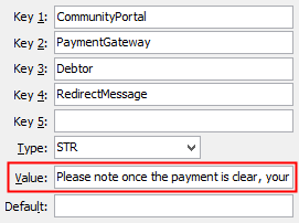 Configuration File Maintenance - RedirectMessage