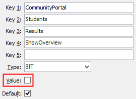 Configuration File Maintenance - ResultsShowOverview setting (value cutdown, portal)